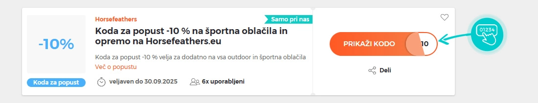 Primer kode za popust za Horsefeathers