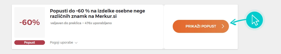 Kako uporabiti Merkur popuste