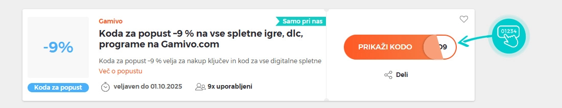 Primer kode za popust za Gamivo