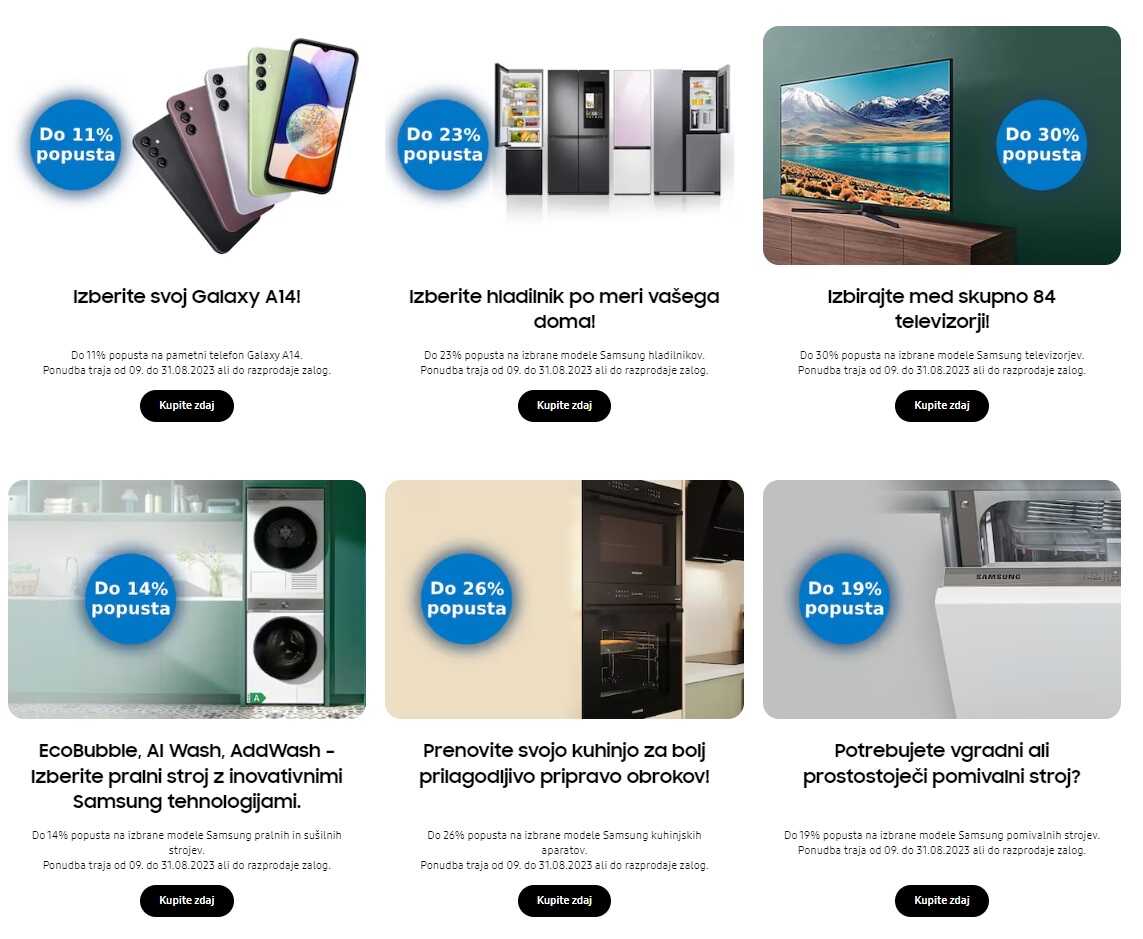Akcija samsung tv in telefoni