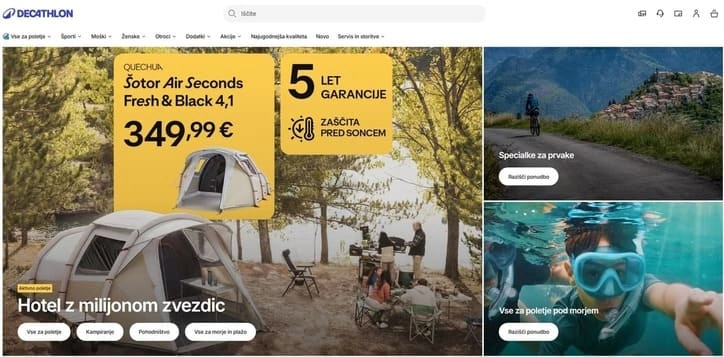 s kuponi Decathlon kupite ceneje športno opremo vso družino