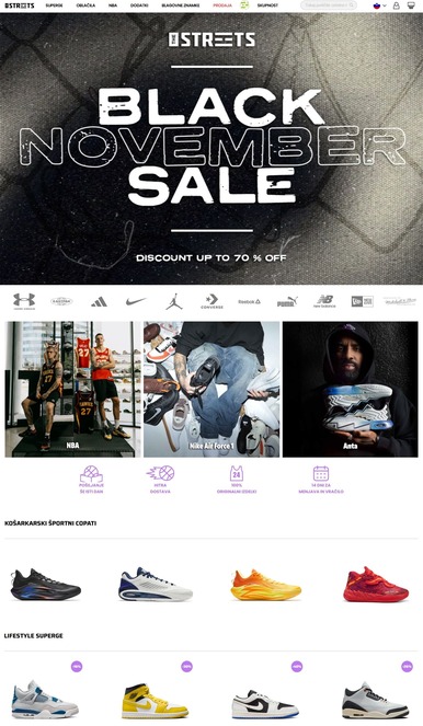 The Streets shop je mesto ljubiteljev košarke in streetbala