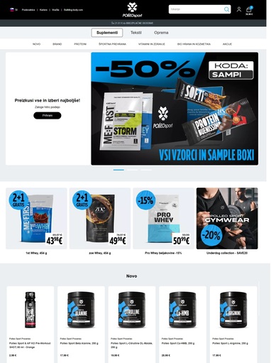 trgovina s športno prehrano in fitnes opremo po dostopnih cenah