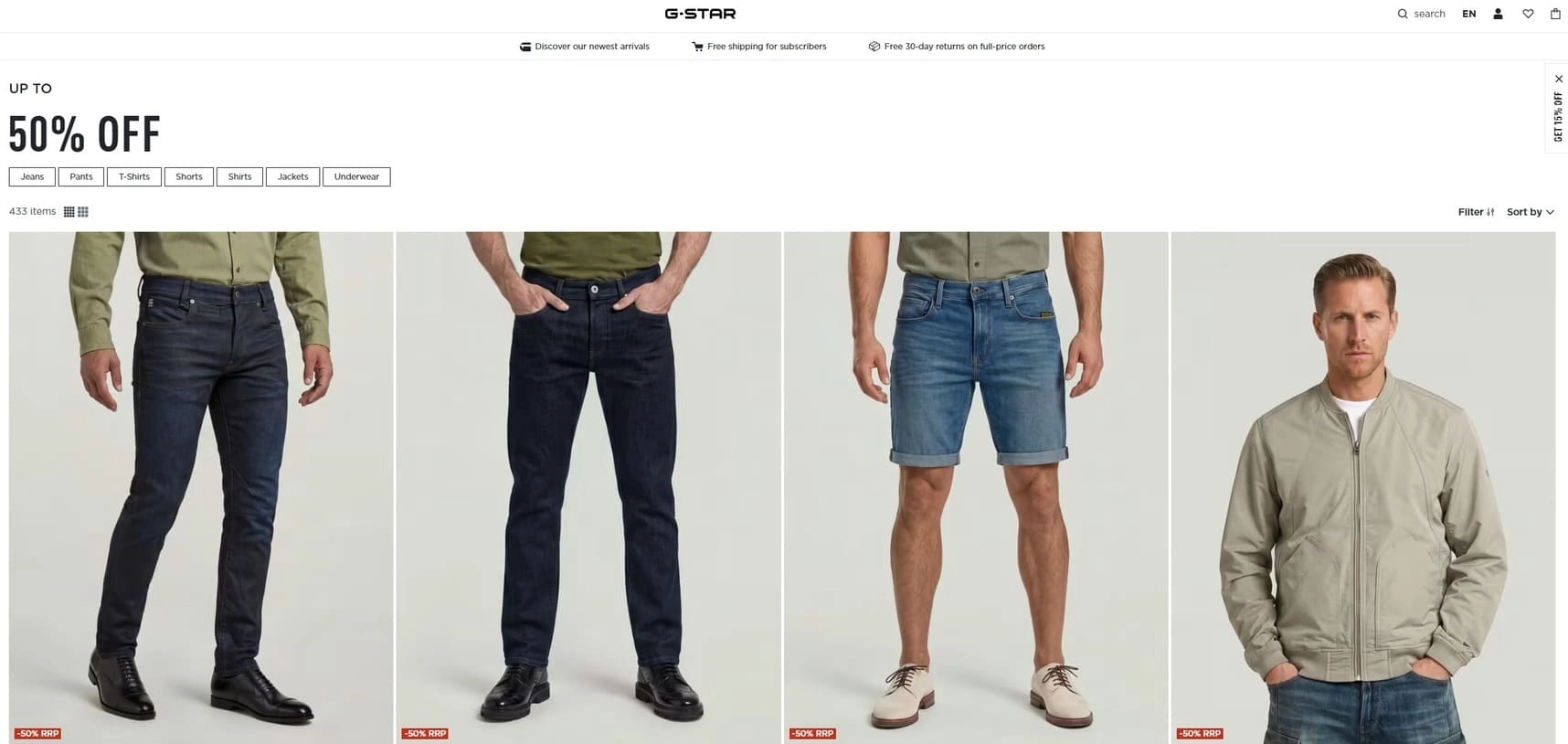 black Friday popusti na g-star so na voljo tudi za nove kabojke