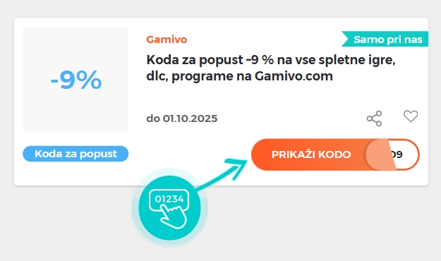 Primer kode za popust za Gamivo