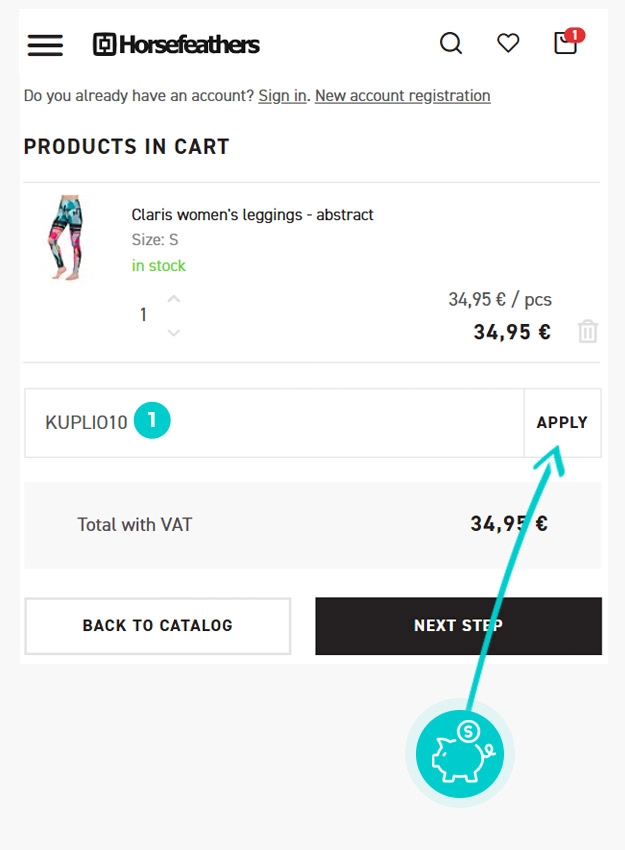 Navodila za uporabo kode za popust v spletni košarici za Horsefeathers