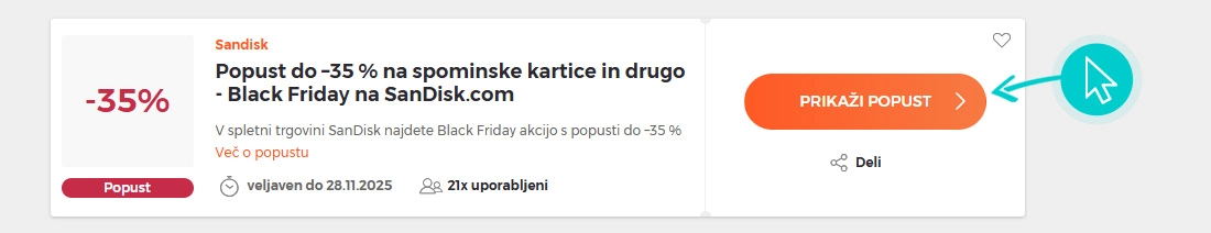 Kako uporabiti Sandisk popuste