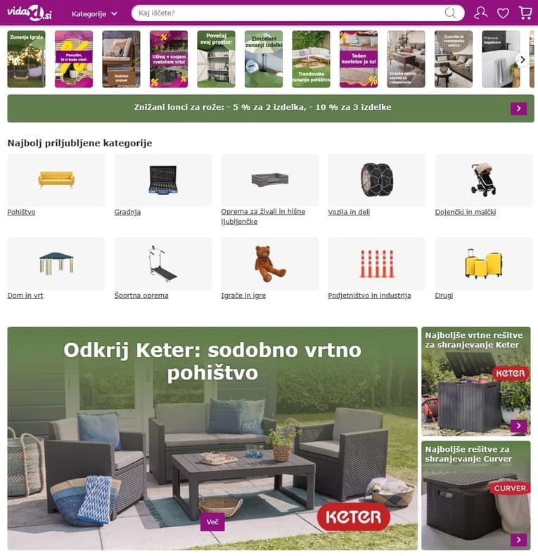 spletna trgovina vidaxl nudi popuste na več kosov opreme za dom