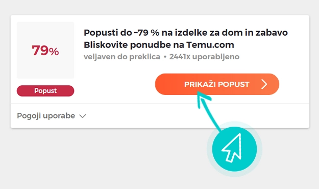Kako uporabiti Temu popuste