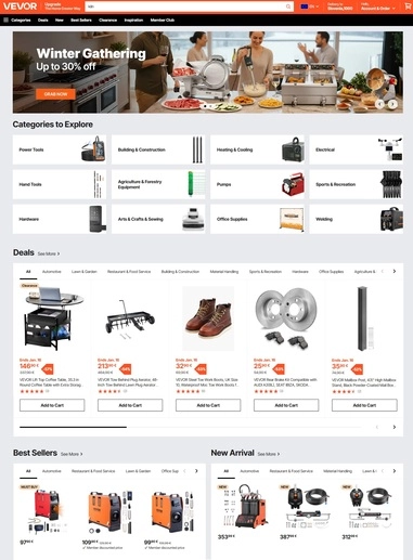 orodje in elektro oprema za urejanje in prenovo doma vas čaka na Vevor