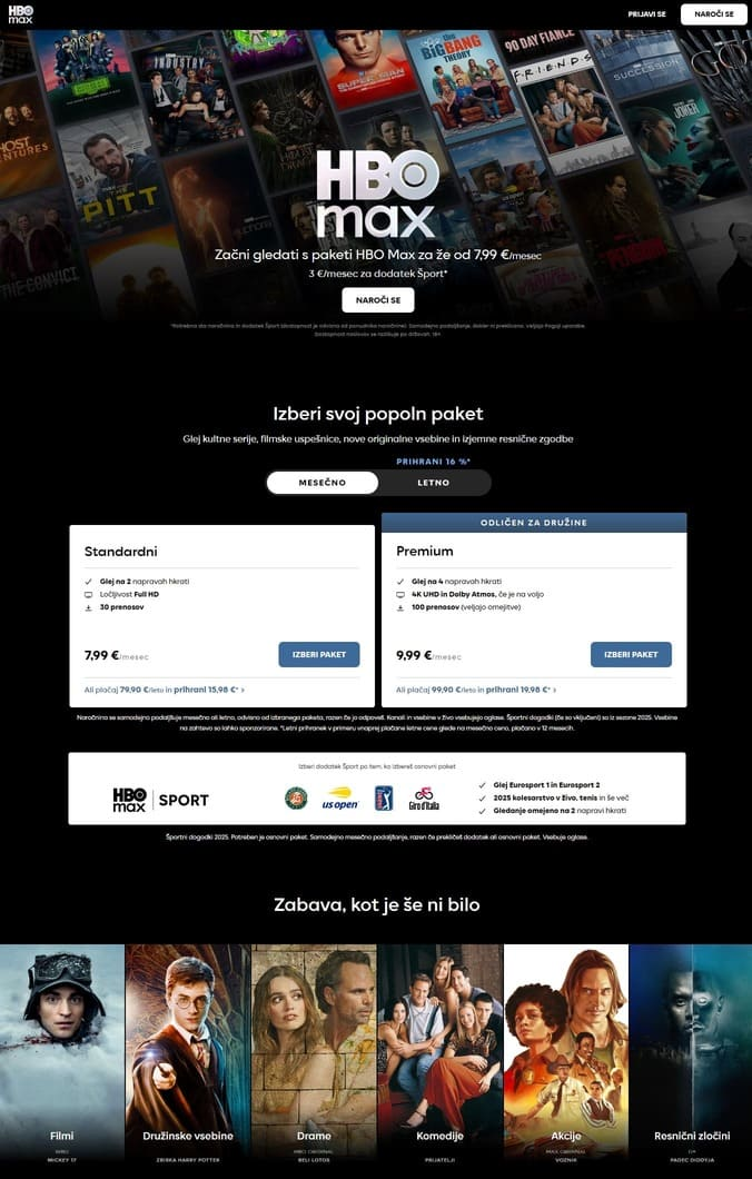 popularna pretočna platforma za serije, risanke in filme v sloveniji