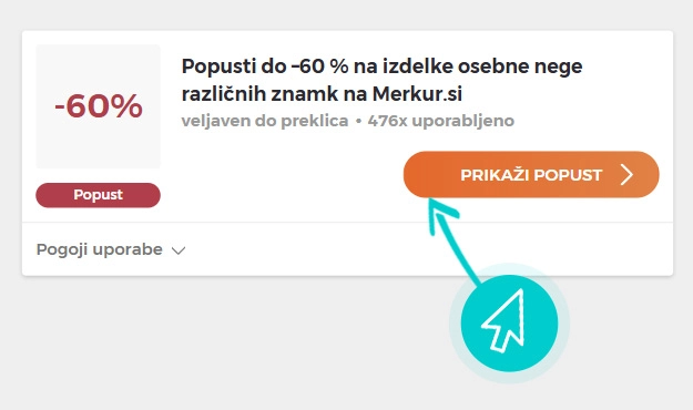 Kako uporabiti Merkur popuste