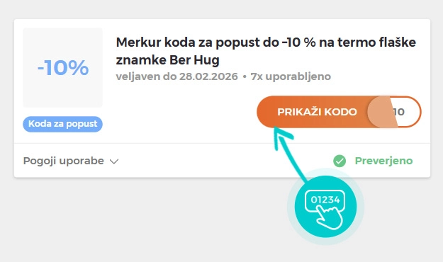 Primer kode za popust za Merkur