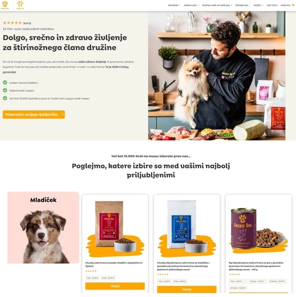 spletna trgovina s hrano za pse in mačke